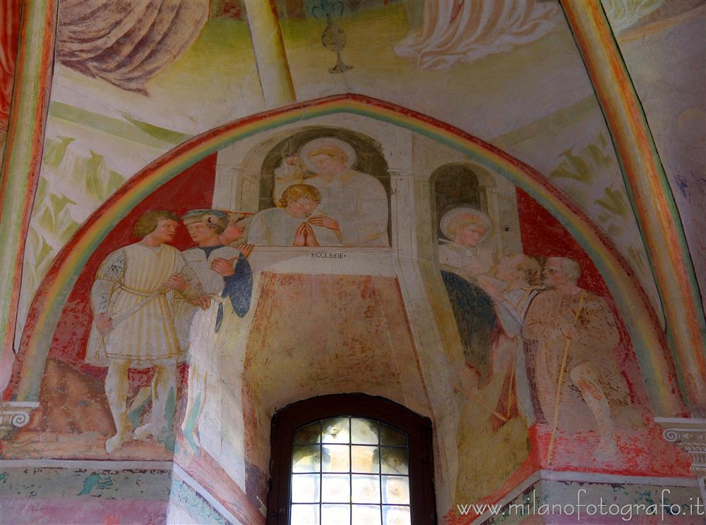 Castiglione Olona (Varese, Italy) - Frescoes around a window of the apse of the Collegiata